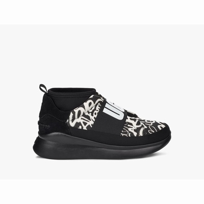 Tenis UGG Neutra Graffiti Pop Mulher Pretas Branco | PT-VIXCP